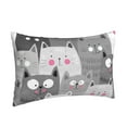 thumbnail image 2 of Balery Cats Group Pillow Covers,Bed Pilowcases,Reversible Plush Throw Pillow Covers End Pillow Encasement,Pillow Case - 14"X20", 2 of 9
