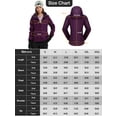 thumbnail image 3 of OutPro Women's Ski Jacket 3 in 1 Waterproof Winter Coat Fleece Snow Windbreaker,Dark Purple,M, 3 of 11