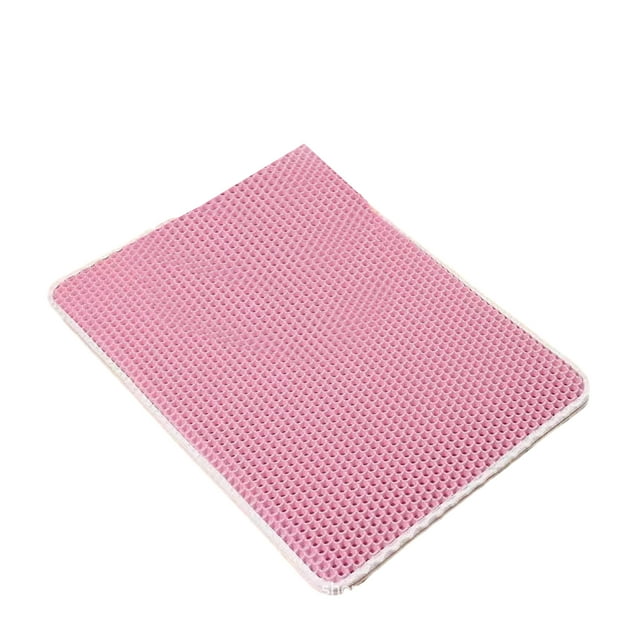 Guardoinrt Plastic Clean Pet Cat Litter Mat Healthy And Hygienic Solution Convenient And Portable Easy To Clean Pink