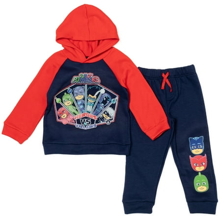 

PJ Masks Catboy Gekko Owlette Toddler Boys Fleece Pullover Hoodie & Pants Blue 5T