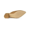thumbnail image 5 of BLISSFUL STEP Women's Slide Mules Pointed Toe Chunky Heel Brown 10, 5 of 7