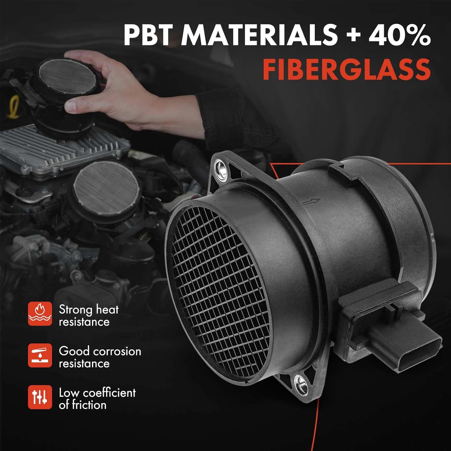A-Premium Mass Air Flow MAF Sensor Compatible with Ram 1500 2014 2015 2016 2017 2018 V6 3.0L Diesel