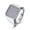 Silver Silver, variant on Stainless Steel Platinum Plated Gold Silver Men's Band Ring Carbon Fiber Statement Polished Comfort Fit Textured Size 10 B555