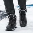 thumbnail image 2 of Wovix Men's Ankle Boots Snow Boots Insulated Liner Winter Thermal Hiking Shoes Walking Sneakerc Outdoor Activities Black 39, 2 of 7