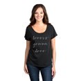 thumbnail image 2 of Thread Tank Lovers Gonna Love Women's Fashion Relaxed Slouchy Dolman T-Shirt Tee Heather Black Small, 2 of 4