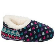 DF by Dearfoams Girls' Sweater Knit Shootie Slippers