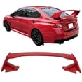 thumbnail image 2 of Ikon Motorsports Compatible with 12-16 Impreza 4Dr & 15-21 Subaru WRX / STI Style ABS Trunk Spoiler Wing Painted Pure Red # M7Y, 2 of 8