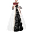 thumbnail image 1 of NMMUED Robes Élégantes pour Femmes Robes Régence pour Femmes Tenue Renaissance Femmes Cadeaux d'Halloween pour Femmes Costume Médiéval Femmes Robe Victorienne pour Femmes Robe Gothique Blanc P, 1 of 5