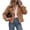 Camel, variant on PRETTYGARDEN Women Faux Suede Double Breasted Trench Coat Cropped Jackets Raglan Long Sleeve,Lapel,Tie Cuff,Button Down,Fall Fashion Outerwear,Winter Clothes,Work Office Casual Short Jacket