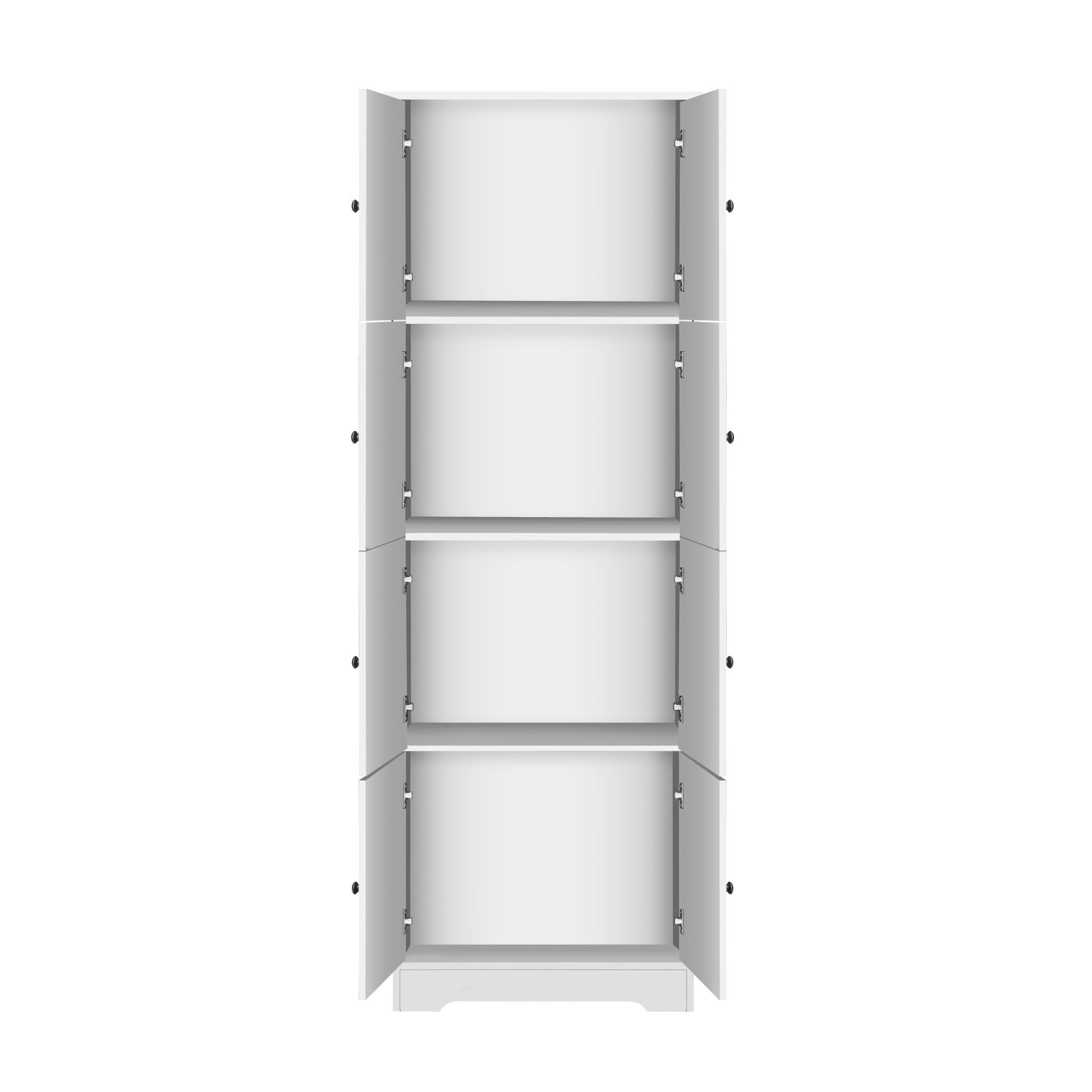 Jopath 72.4"H Tall Storage Cabinet,Wood Pantry Cabinet Freestanding Storage Organizer with 8 Doors and 4 Shelves for Kitchen,Dining Room,Living Room,White