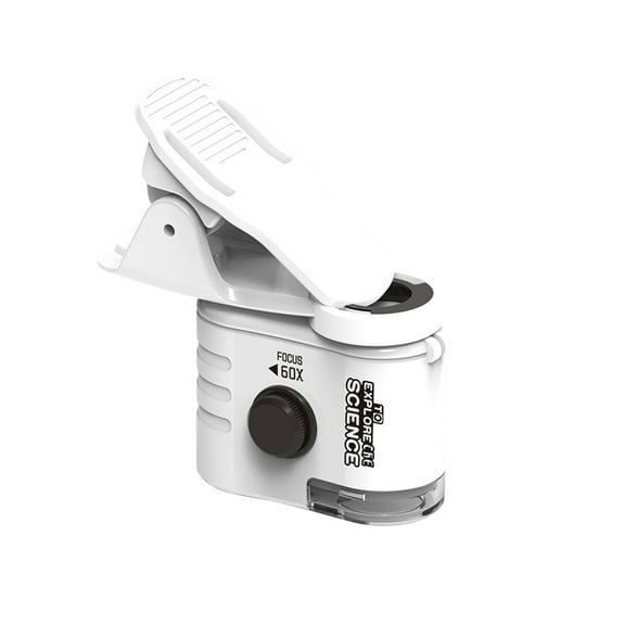 60X Zoom Mini Mobile Phone Microscope with LED UV Light, Perfect Pocket Microscope for Kids, Ideal for Holiday Xmas Birthday Party Gift, Portable and Easy to Use