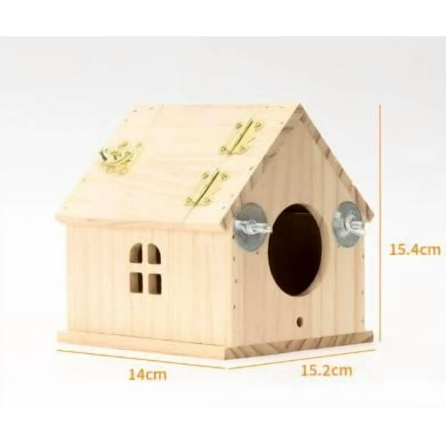 Parrot Breeding Swing Hardwood Small Flight Habitat for Birds Durable Nesting Accessory for Indoor Outdoor Use