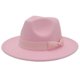 thumbnail image 1 of L Sombrero de jazz Otoño e invierno Sombrero de ala grande Sombrero de copa plana, 1 of 1