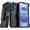 Black / Blue, variant on Defender Case for Samsung Galaxy S25 Plus with Belt Clip, Kickstand, Dual-Layer, Black