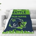 thumbnail image 6 of Custom Seattle Blanket Personalized Throw Blankets Name and Number for Men Women Boy Football Style Decor Gifts, 6 of 6