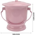 thumbnail image 4 of Orinal de plástico para orinal, orinal, botella, orinal, orinal, orinal, junto a la cama, para mujeres y hombres, color rosa, 4 of 5