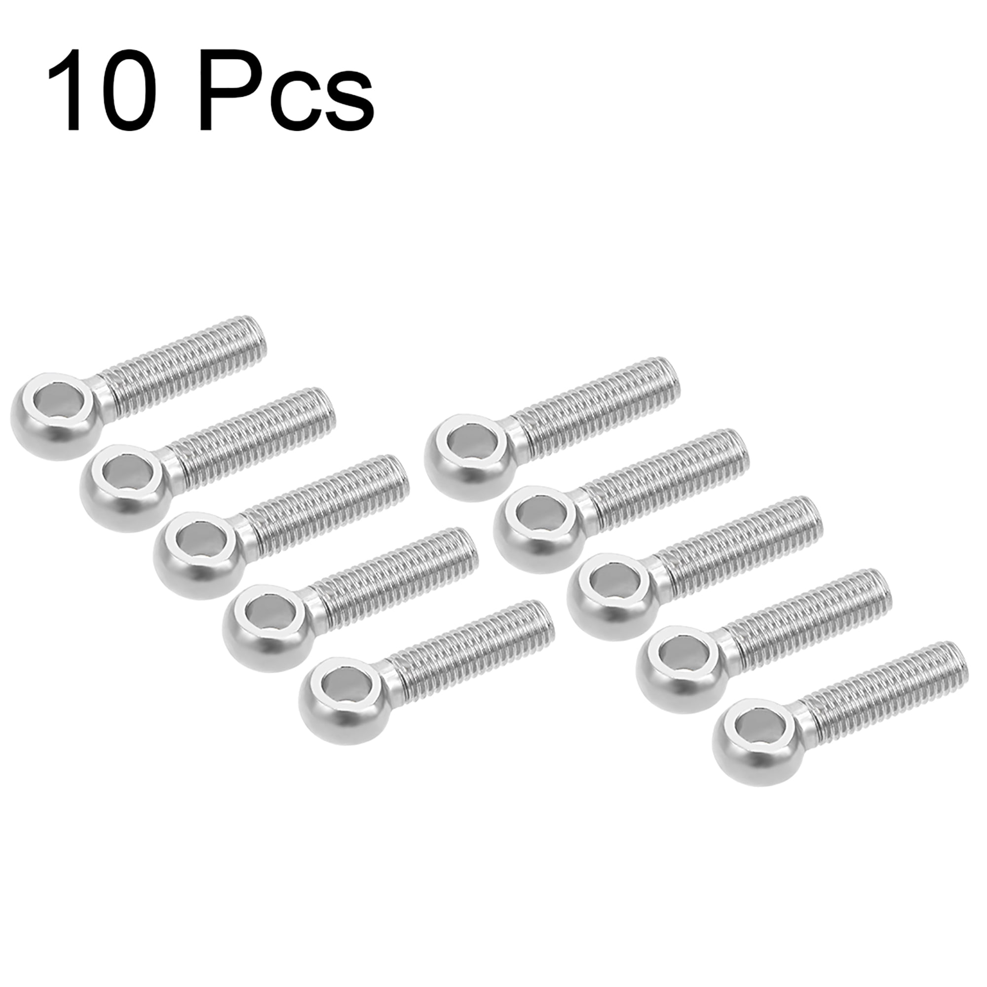 M10 x 40mm 304 Stainless Steel Machine Shoulder Lift Eye Bolt Rig 5 Pieces