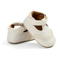 thumbnail image 6 of Otqutp Toddler Girls Closed Toe Mary Jane𝘀 Leather Flats Soft-Soled Moccasins for Girls First Walker Non-Slip Flat Shoes, 6 of 8