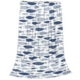 thumbnail image 2 of Fotbe Blue Fish Manta de Franela Acolchonada con Estampado, Súper Suave y Esponjosa, Extra Grande para Sofá, Cama, Uso Todo el Año-40"x30", 2 of 7