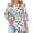 Gray 1, variant on Women's Plus Size Crew Neck 3/4 Sleeve Tops Keyhole Front Floral Print Casual Loose Fit Fall Summer Layering Blouses Shirts