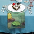 thumbnail image 4 of WYYP Frog Cloth Napkins Polyester Gift Home Decor 2 PCS, 4 of 7