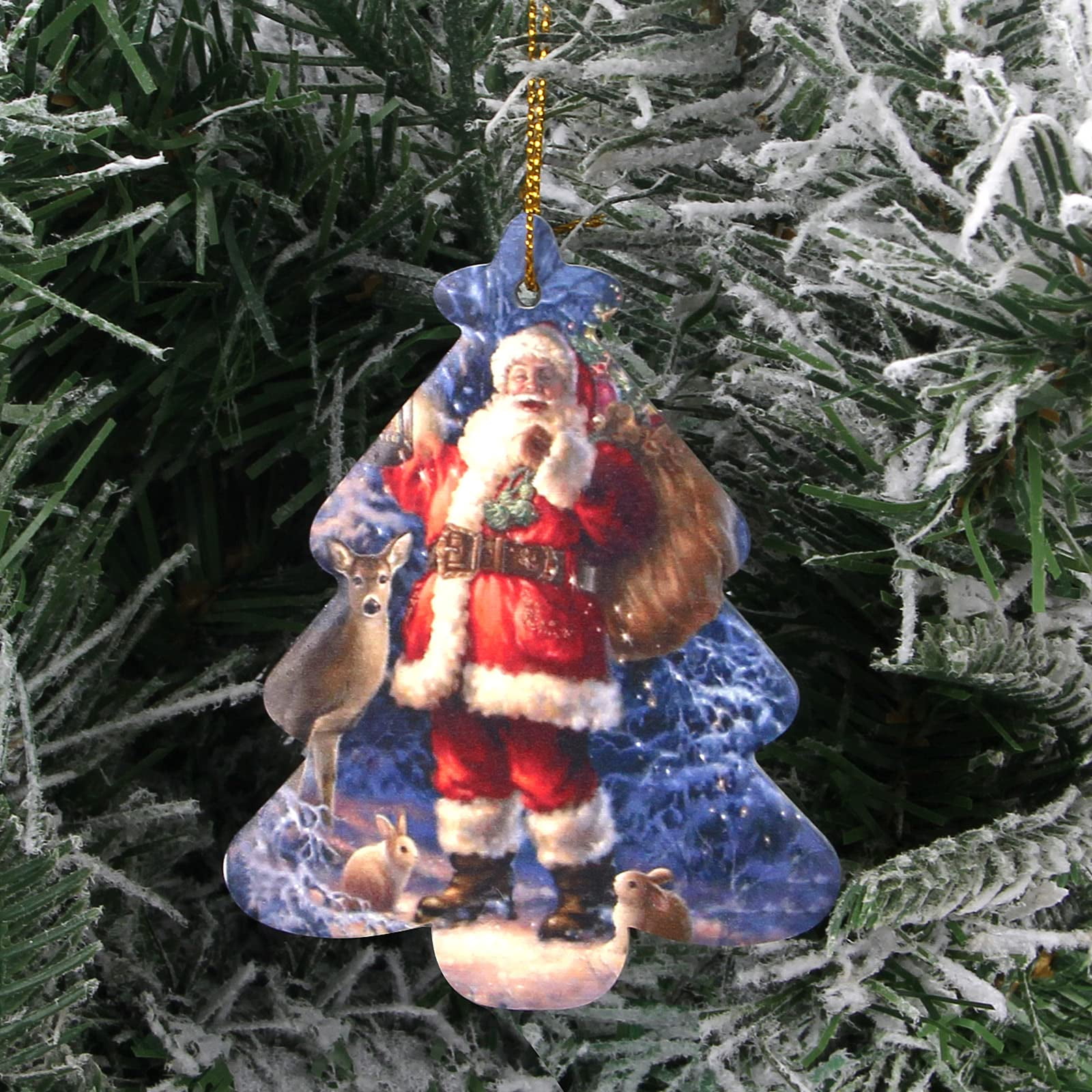 Ceramic Christmas Tree Ornaments Decorated Christmas Trees Xmas Ornament Small Santa Ornaments