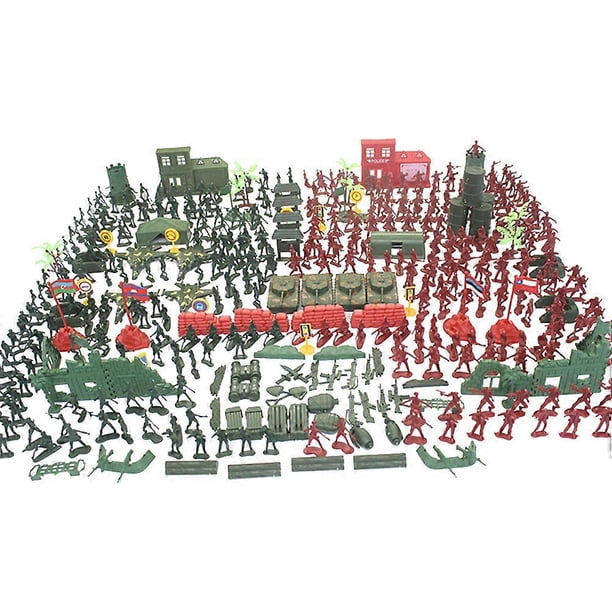 330 Pcs Mini Toy Boy Action Doll Doll Vehicle Fighter Tank Set Military Soldiers Play Set
