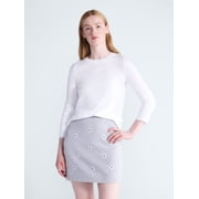 Free Assembly Women's and Women's Plus Cozy Yarn Crewneck Sweater, Midweight, Sizes XS-4X