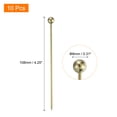 thumbnail image 2 of Uxcell 10Pcs Stainless Steel Cocktail Toothpicks, 4.25 Inch Metal Cocktail Picks Fruit Sticks, Gold Ball, 2 of 5