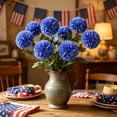thumbnail image 5 of CuiLiyq Artificial Chrysanthemums Flowers Burgundy Flowers, Single Stem Chrysanthemum Spray for Independence Day Wedding Decor, Blue, 5 of 6