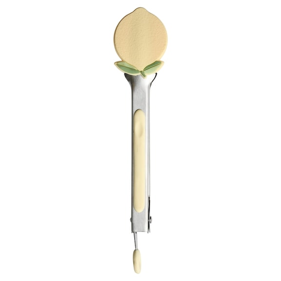 Cook With Color Mini Silicone Tongs, Stainless Steel Heat-Resistant Food Tongs for Appetizers, Lemon