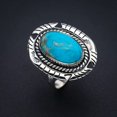 thumbnail image 2 of StarGems&reg; Natural Turquoise Pigeon Wings Handmade 925 Sterling Silver Ring 9 F0485, 2 of 6