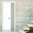 Sliding French Pocket Door with Planum 0010 White Silk Kit Trims