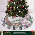 thumbnail image 6 of FMSHPON Bunny Spring Floral Butterfly Xmas Christmas Tree Skirt Stand Mat for Holiday Party Decoration Indoor Outdoor 36 inches, 6 of 6