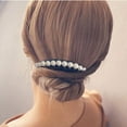 thumbnail image 4 of 4 Pcs Rhinestone Vintage Pearl Black Hair Side Combs Clip, Gorgeous Hair Accessories with Faux Jewels Match French Twist/Bun Hairstyle Like Those Wear Ladies & Girls with Memorable Unique Style!, 4 of 5