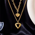 thumbnail image 3 of Zhuge Colgante de collar hecho a mano, colgante de alas de ángel con forma de corazón (oro), 3 of 4