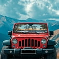 thumbnail image 3 of GarronmavisCoconut Tree Windshield Flag Sunshade Sun Shade Heat Shield Sun Visor Mat Compatible with Jeep Wrangler Rubicon Sahara TJ JK JKU 2 Door & 4 Door Life is Better at the Beach, 3 of 6