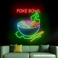 thumbnail image 2 of Handmadetneonsign Poke Bowl Neon Sign, Poke Bowl Wall Art Decor, Food Neon Sign, Restaurant Wall Decor 53525, 2 of 4