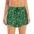 thumbnail image 2 of Daiia Soccer Pattern Women's 2 in 1 Running Shorts - Lightweight Athletic Workout Gym Yoga Shorts Liner with Phone Pockets-Large, 2 of 7