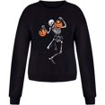 thumbnail image 1 of Pull Ample d'Halloween pour Femmes, Style Citrouille, Sweat à Manches Longues Col Rond pour Adultes, 1 of 5