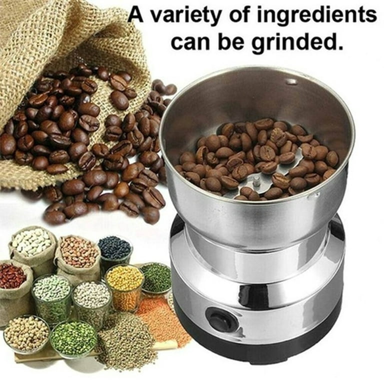 Stainless Steel Electric Coffee Bean Grinder Small Grinder Coffee Mill for  Coffee Beans Spices