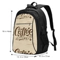 thumbnail image 5 of Wukai Coffee Time (2) Travel Laptop Backpack: Business Water-Resistant Bag with USB Charging Port, Ideal College Backpack for Men & Women, 5 of 6