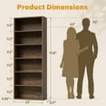 thumbnail image 2 of Homall 6-Shelf Standing Bookcase, Sturdy Storage for Home Office, Living Room,Brown, 2 of 7