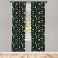thumbnail image 3 of Ambesonne Geometric Curtains, Platonic Shapes 3D, Pair of 28"x95", Multicolor, 3 of 5