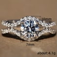 thumbnail image 2 of K-KED Elegant Cubic Zirconia Women Delicate Jewelry 925 Silver Ring Engagement Gifts Size 6-10-6, 2 of 6