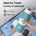 thumbnail image 4 of ONTA Collapsible Water Bottles 26oz, Leak Proof, BPA-Free, Foldable Silicone Travel Water Bottle with Strap for Cycling, Hiking, Outdoors(green), 4 of 10