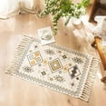 thumbnail image 1 of Xiao Hua Alfombra de baño bohemia, estilo bohemio, para cocina, con borlas, de algodón, lavable, para decoración de dormitorio, baño, entrada, pasillo, interior, hogar, 23 x 35 pulgadas (14), 1 of 4