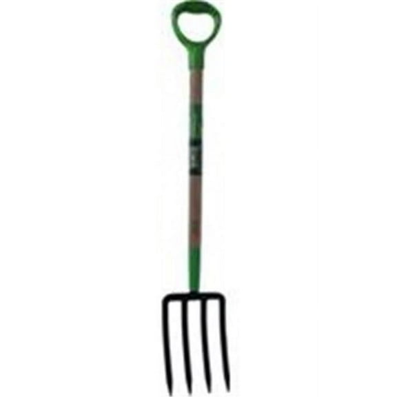 Floral Spading 4-Tine Fork With Poly D-Grip Handle  Silver