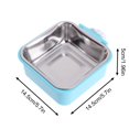 thumbnail image 3 of Removable Stainless Steel Hanging Pet Cage Bowl with Holder for Dog Cat Puppy Rabbit Bird Kennel Food Water Feeder, 3 of 9