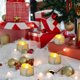 thumbnail image 4 of Luces de té sin llama con temporizadores, 12 paquetes de pequeñas luces de té LED parpadeantes que funcionan con pilas para decoración de bodas, chaqueta navideña al aire libre luz blanca cálida, 4 of 5